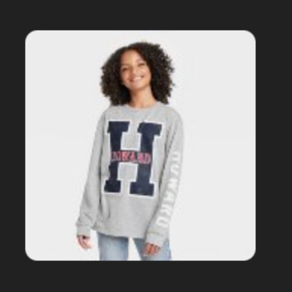 Girls' Howard University Long Sleeve Graphic T-Shirt Gray M 7-8 - Picture 6 of 6